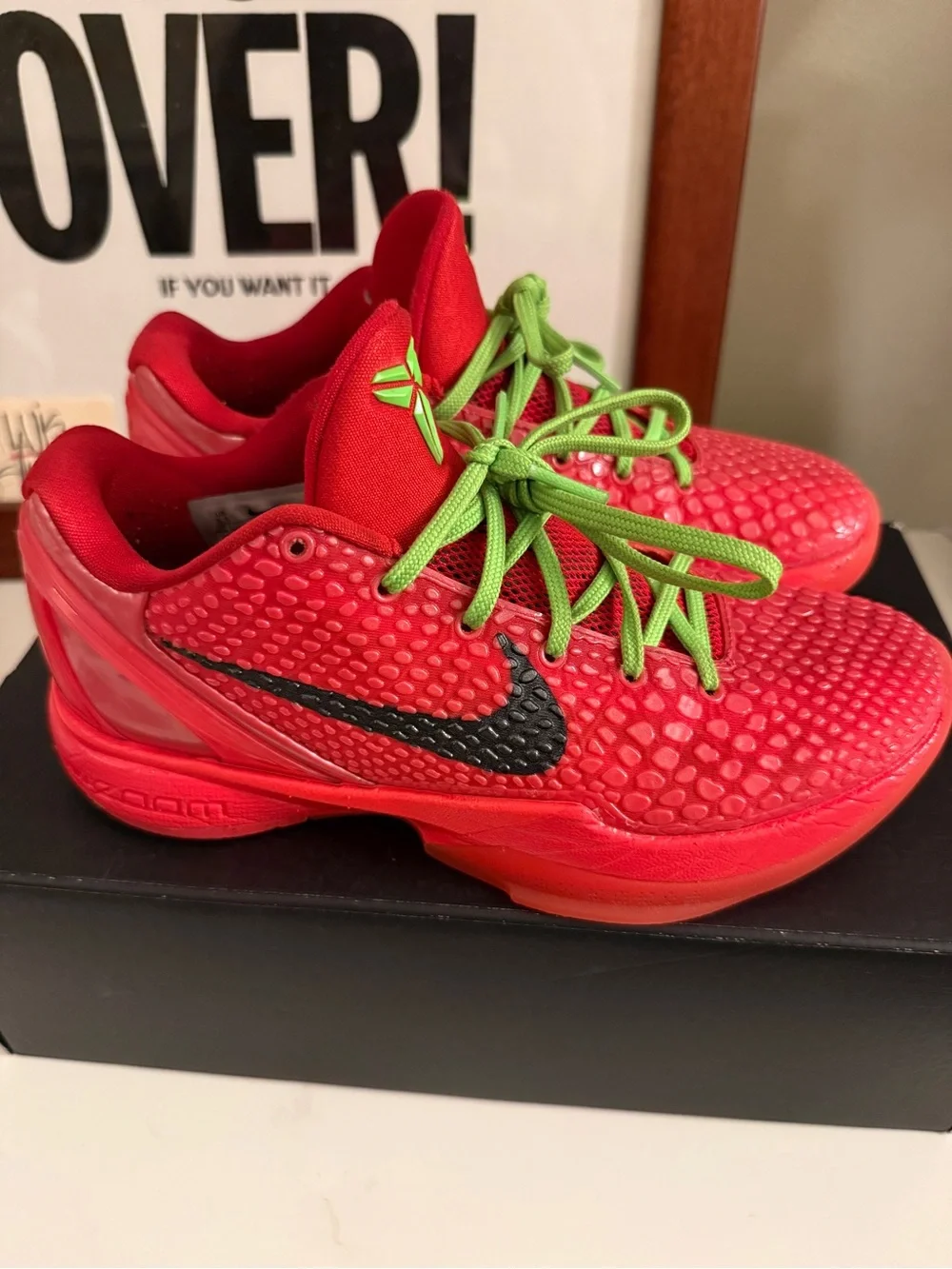Nike Kobe 6 Protro Reverse Grinch Used Boys Sz 5.5
